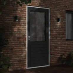 vidaXL Buitenwandlampen 2 st gegoten aluminium zwart