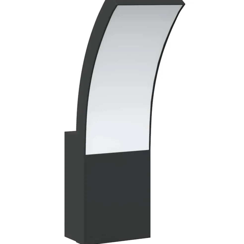 vidaXL Buitenwandlampen 2 st LED gegoten aluminium zwart