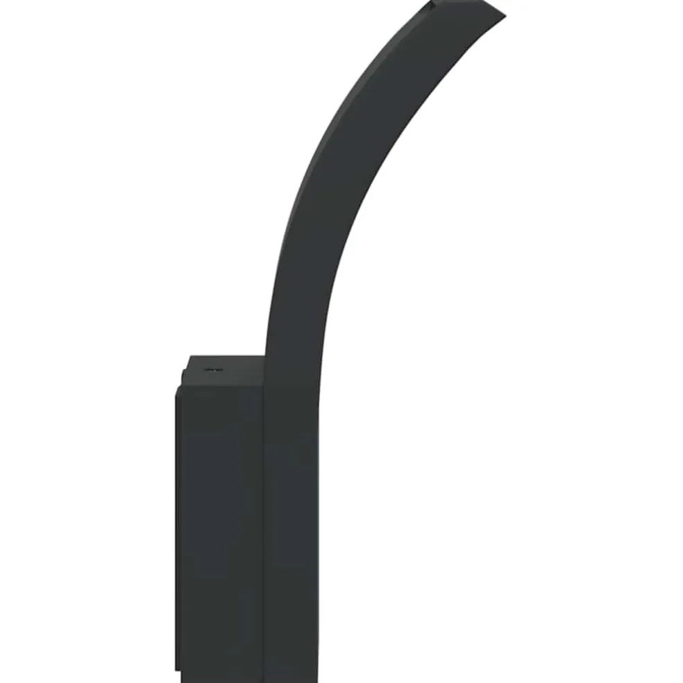 vidaXL Buitenwandlampen 2 st LED gegoten aluminium zwart