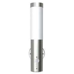 vidaXL Buitenwandlampen 2 st. met sensor roestvrij staal