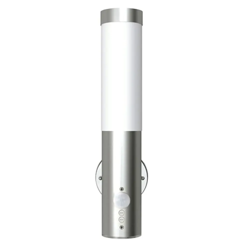 vidaXL Buitenwandlampen 2 st. met sensor roestvrij staal