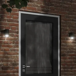 vidaXL Buitenwandlamp gegoten aluminium zwart