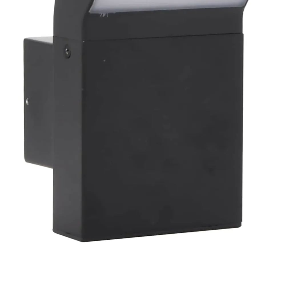 vidaXL Buitenwandlamp LED gegoten aluminium zwart