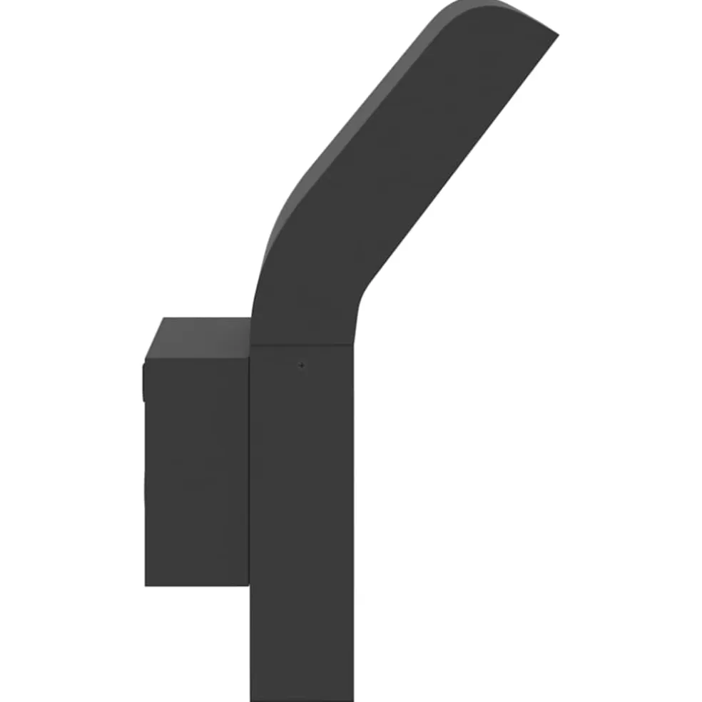 vidaXL Buitenwandlamp LED gegoten aluminium zwart