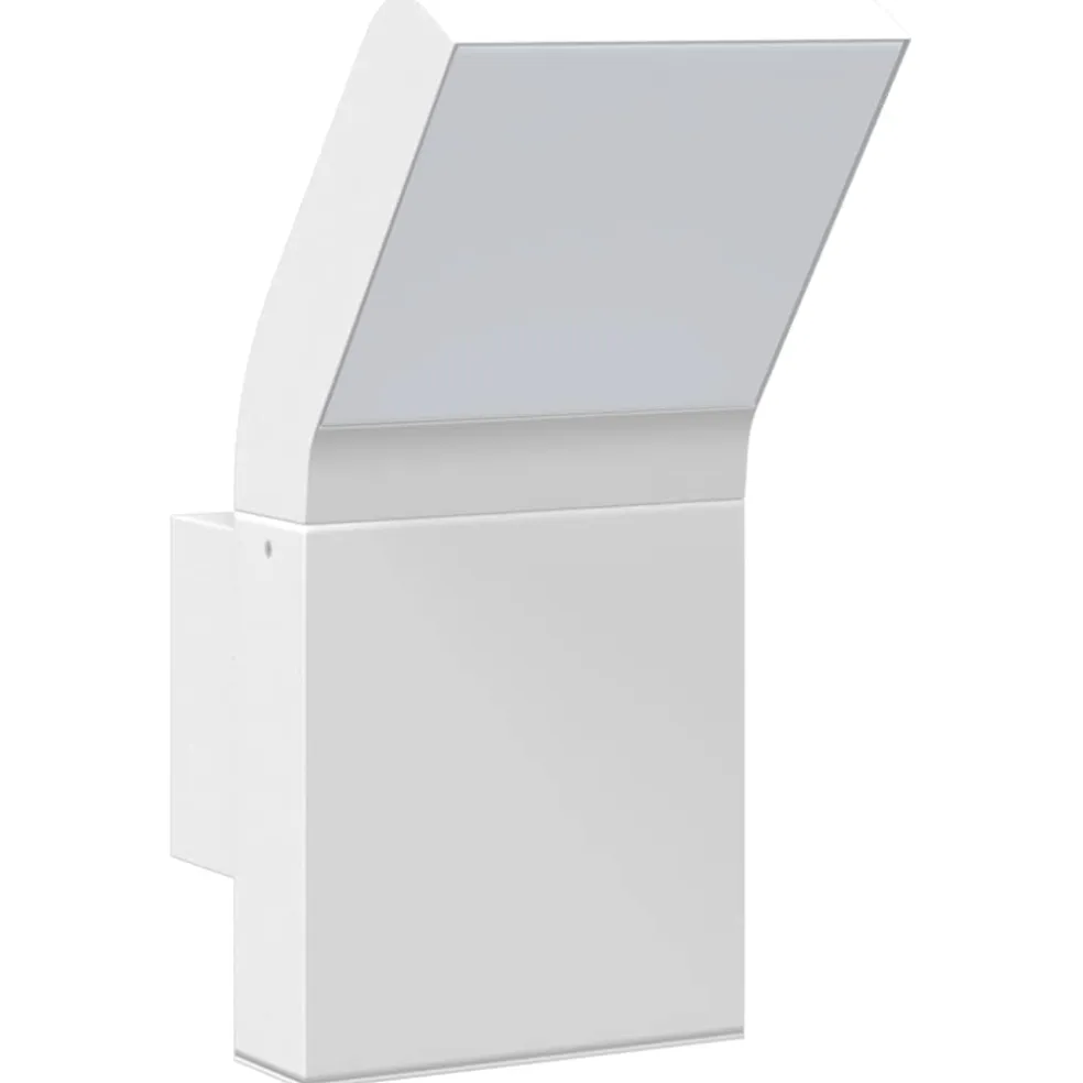 vidaXL Buitenwandlamp LED gegoten aluminium wit