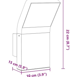 vidaXL Buitenwandlamp LED gegoten aluminium wit