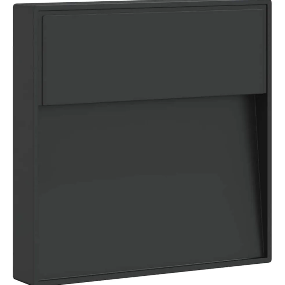 vidaXL Buitenwandlamp LED gegoten aluminium zwart