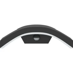 vidaXL Buitenwandlamp LED met sensors gegoten aluminium zwart