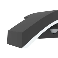vidaXL Buitenwandlamp LED met sensors gegoten aluminium zwart