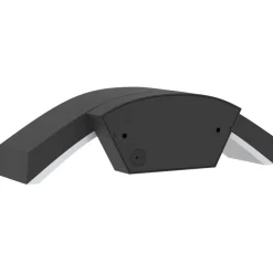 vidaXL Buitenwandlamp LED met sensors gegoten aluminium zwart
