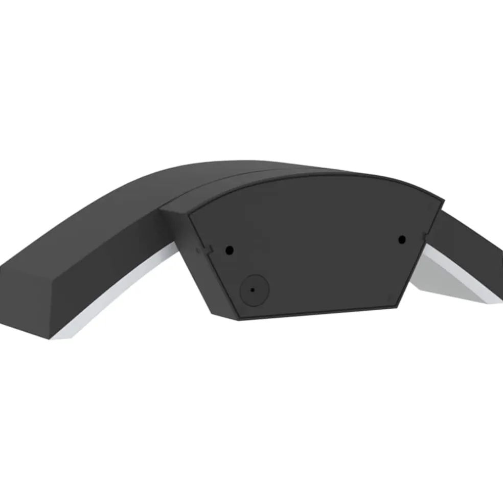 vidaXL Buitenwandlamp LED met sensors gegoten aluminium zwart