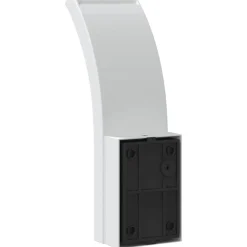 vidaXL Buitenwandlamp LED met sensors gegoten aluminium wit