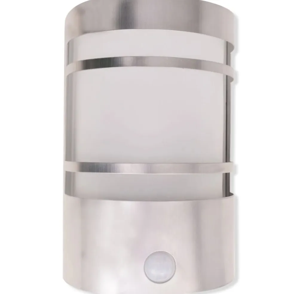 vidaXL Buitenwandlamp met sensor RVS