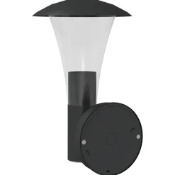 vidaXL Buitenwandlamp met sensor roestvrij staal zwart