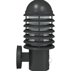 vidaXL Buitenwandlamp met sensor roestvrij staal zwart