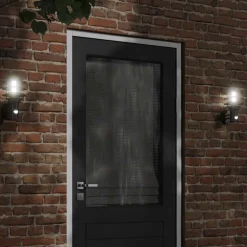 vidaXL Buitenwandlamp met sensor roestvrij staal zwart