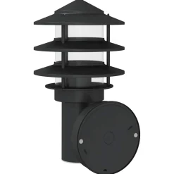 vidaXL Buitenwandlamp met sensor roestvrij staal zwart
