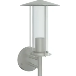 vidaXL Buitenwandlamp roestvrij staal zilverkleurig