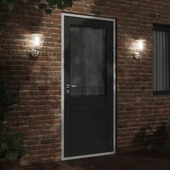 vidaXL Buitenwandlamp roestvrij staal zilverkleurig