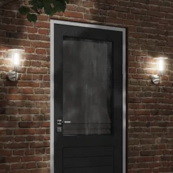 vidaXL Buitenwandlamp roestvrij staal zilverkleurig