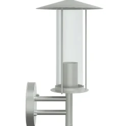vidaXL Buitenwandlamp roestvrij staal zilverkleurig