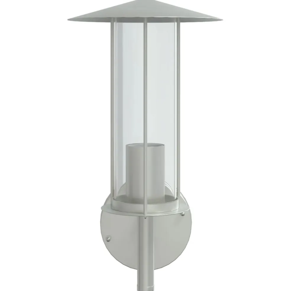 vidaXL Buitenwandlamp roestvrij staal zilverkleurig