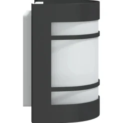 vidaXL Buitenwandlamp roestvrij staal zwart