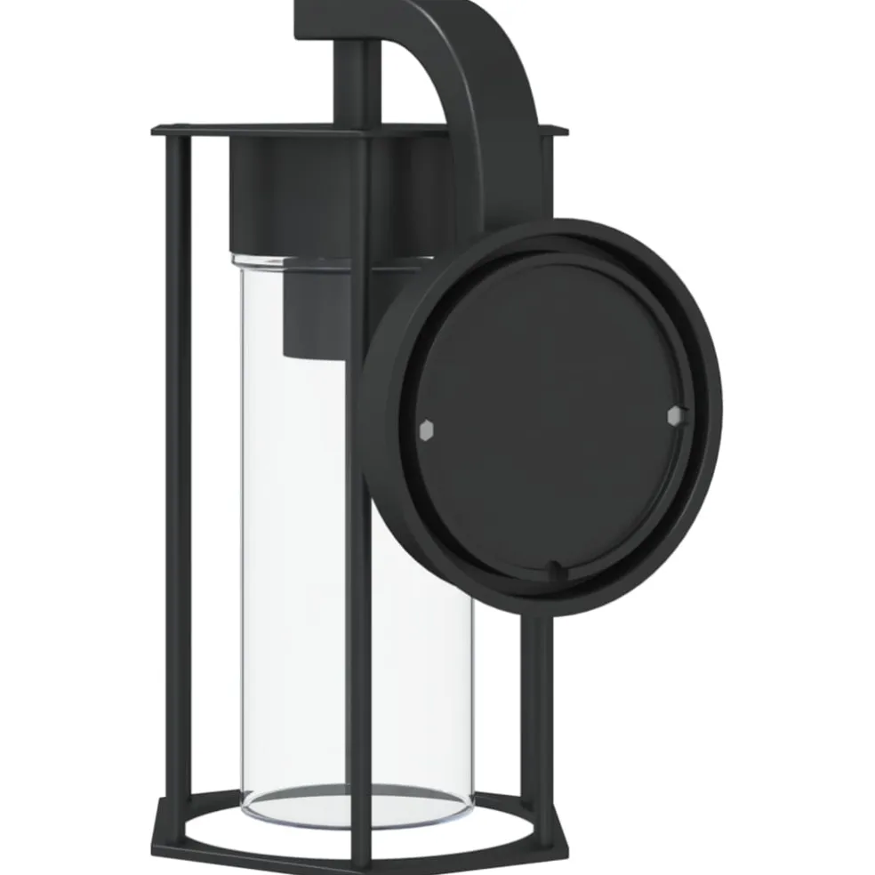 vidaXL Buitenwandlamp roestvrij staal zwart