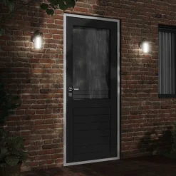 vidaXL Buitenwandlamp roestvrij staal zwart