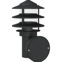 vidaXL Buitenwandlamp roestvrij staal zwart