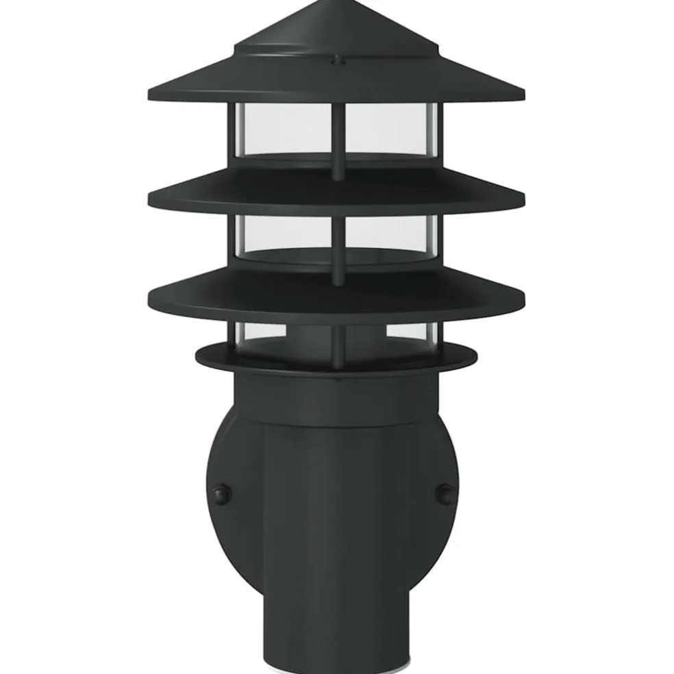 vidaXL Buitenwandlamp roestvrij staal zwart