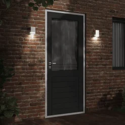 vidaXL Buitenwandlamp roestvrij staal zilverkleurig