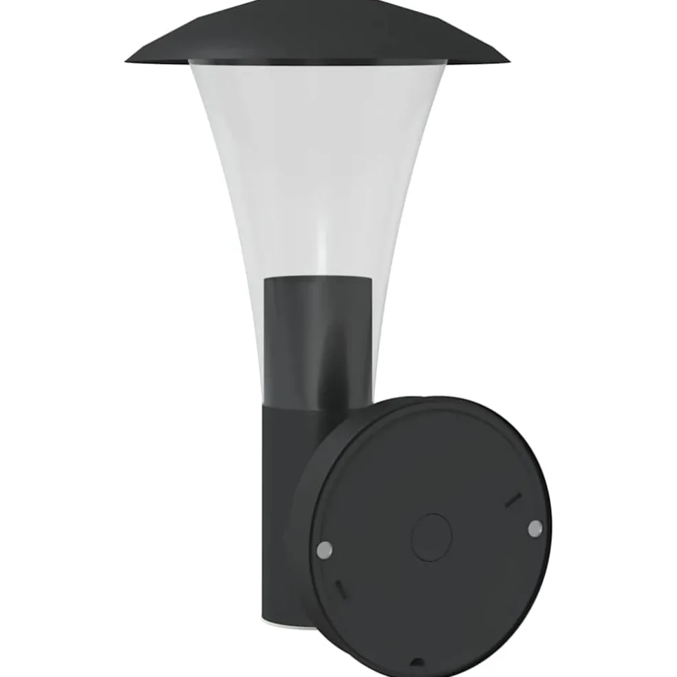 vidaXL Buitenwandlamp roestvrij staal zwart