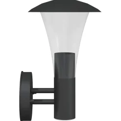 vidaXL Buitenwandlamp roestvrij staal zwart