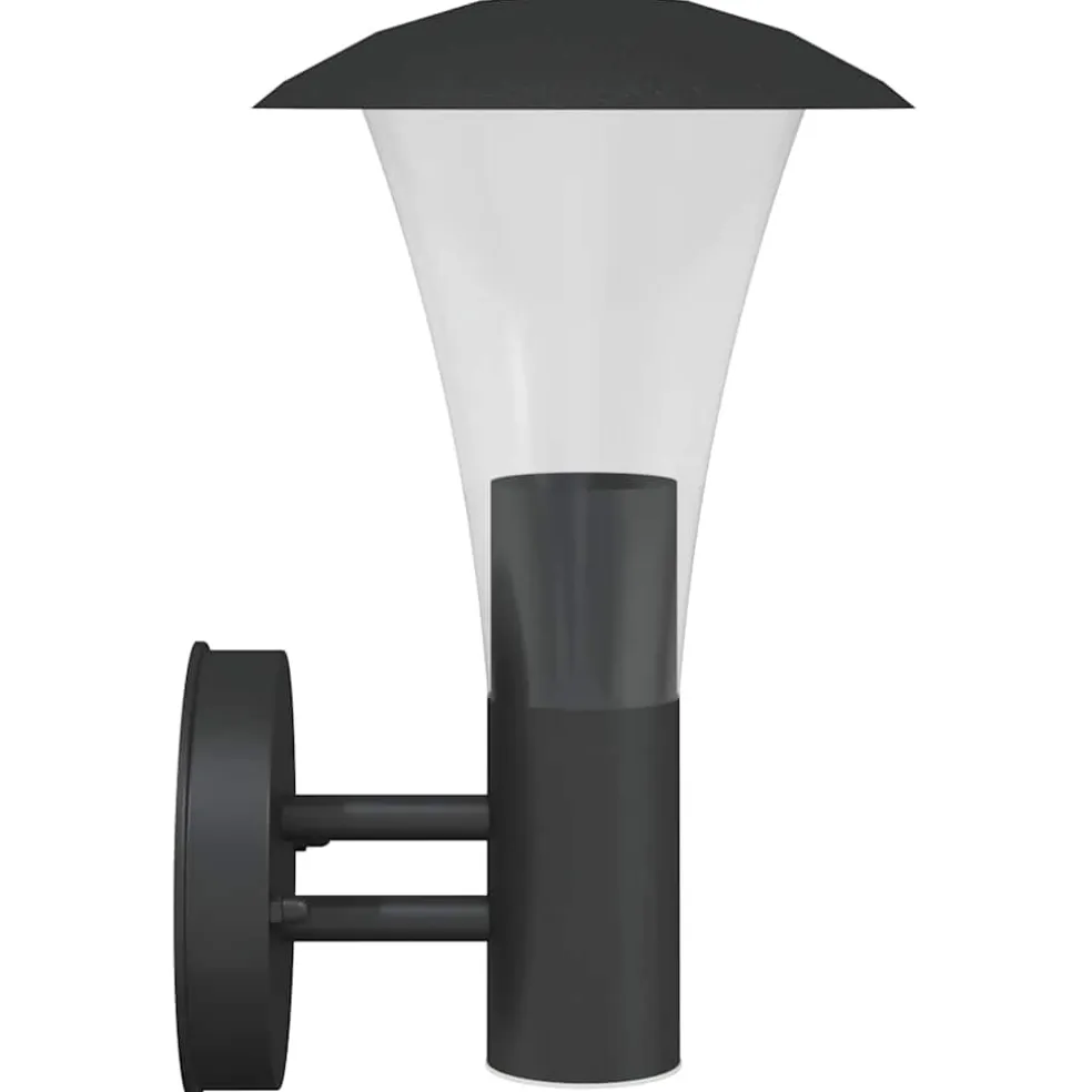 vidaXL Buitenwandlamp roestvrij staal zwart
