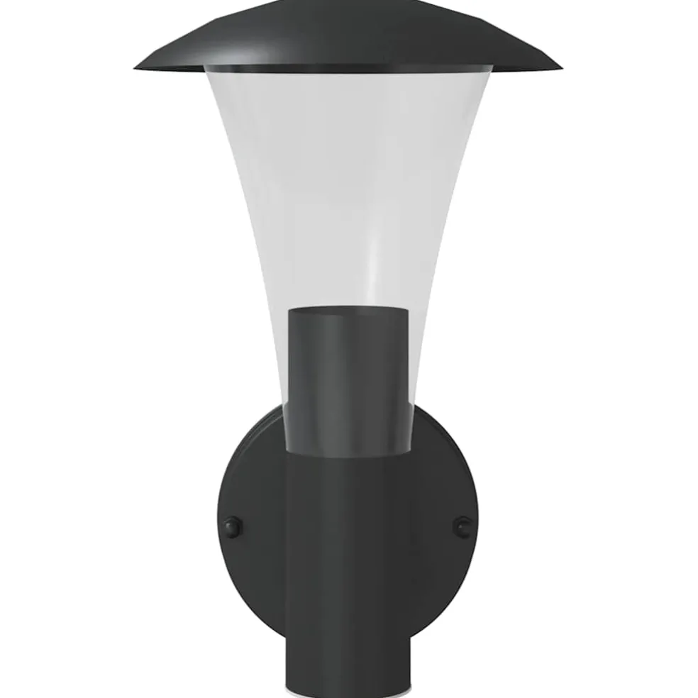 vidaXL Buitenwandlamp roestvrij staal zwart