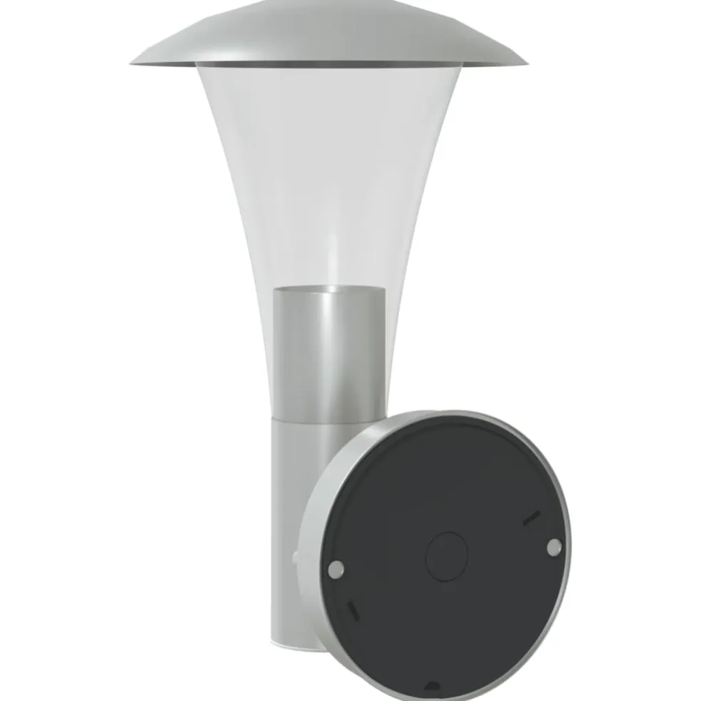 vidaXL Buitenwandlamp roestvrij staal zilverkleurig