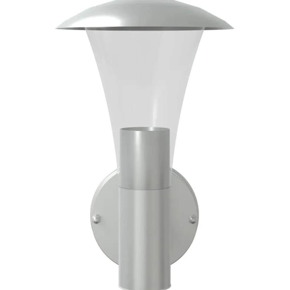 vidaXL Buitenwandlamp roestvrij staal zilverkleurig