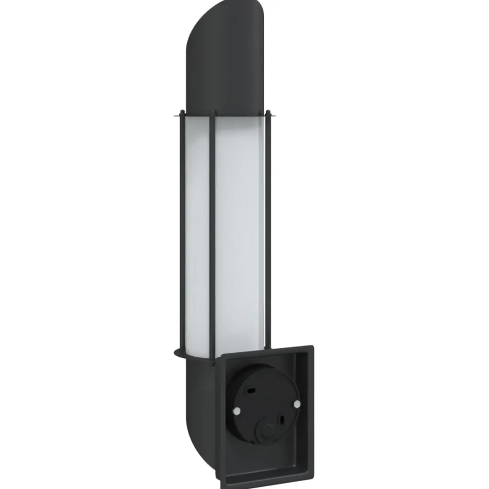 vidaXL Buitenwandlamp roestvrij staal zwart
