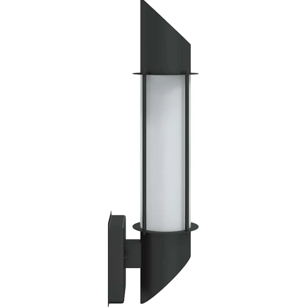 vidaXL Buitenwandlamp roestvrij staal zwart