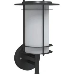 vidaXL Buitenwandlamp roestvrij staal zwart