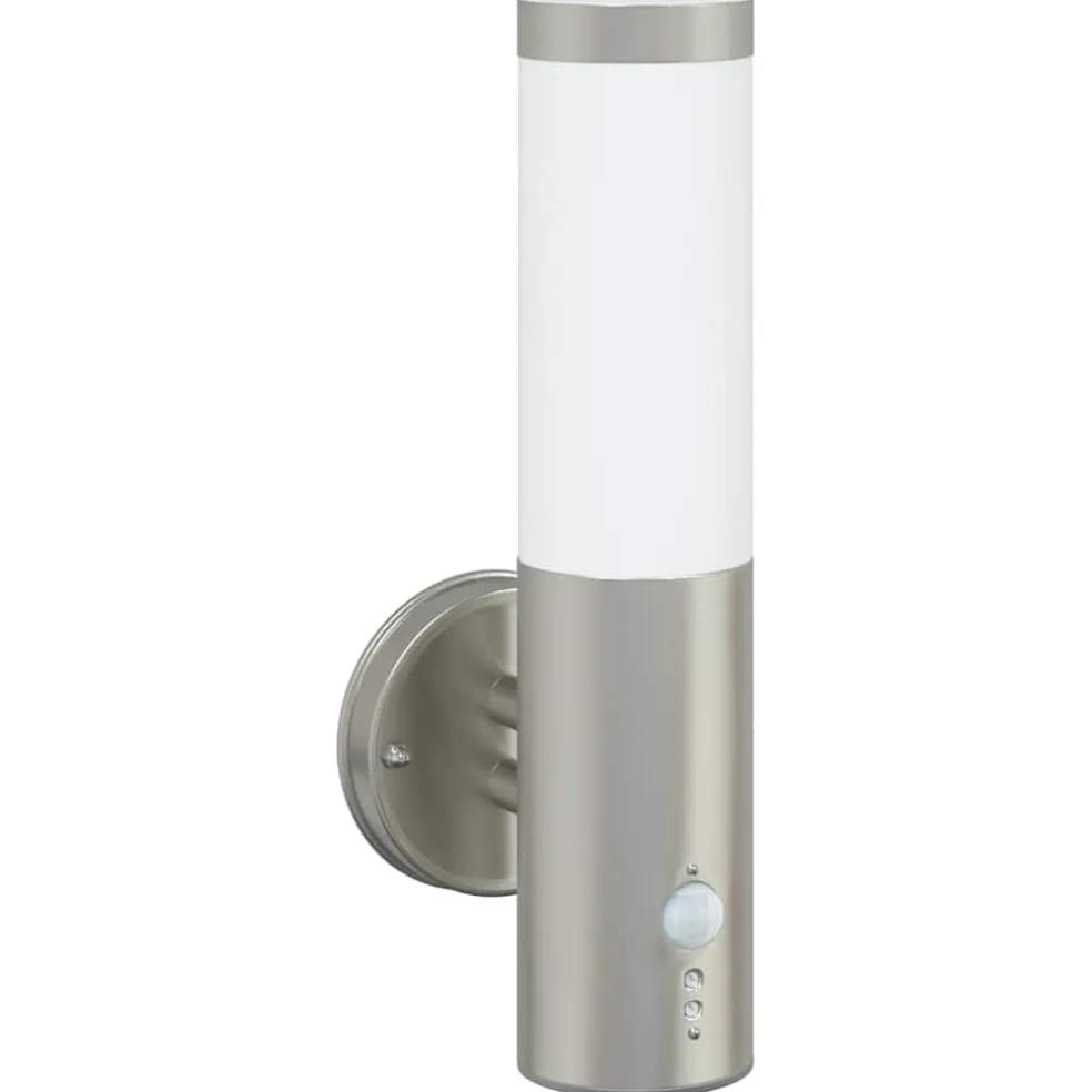 vidaXL Buiten Wandlamp zilver 15 x 7,5 x 33 cm