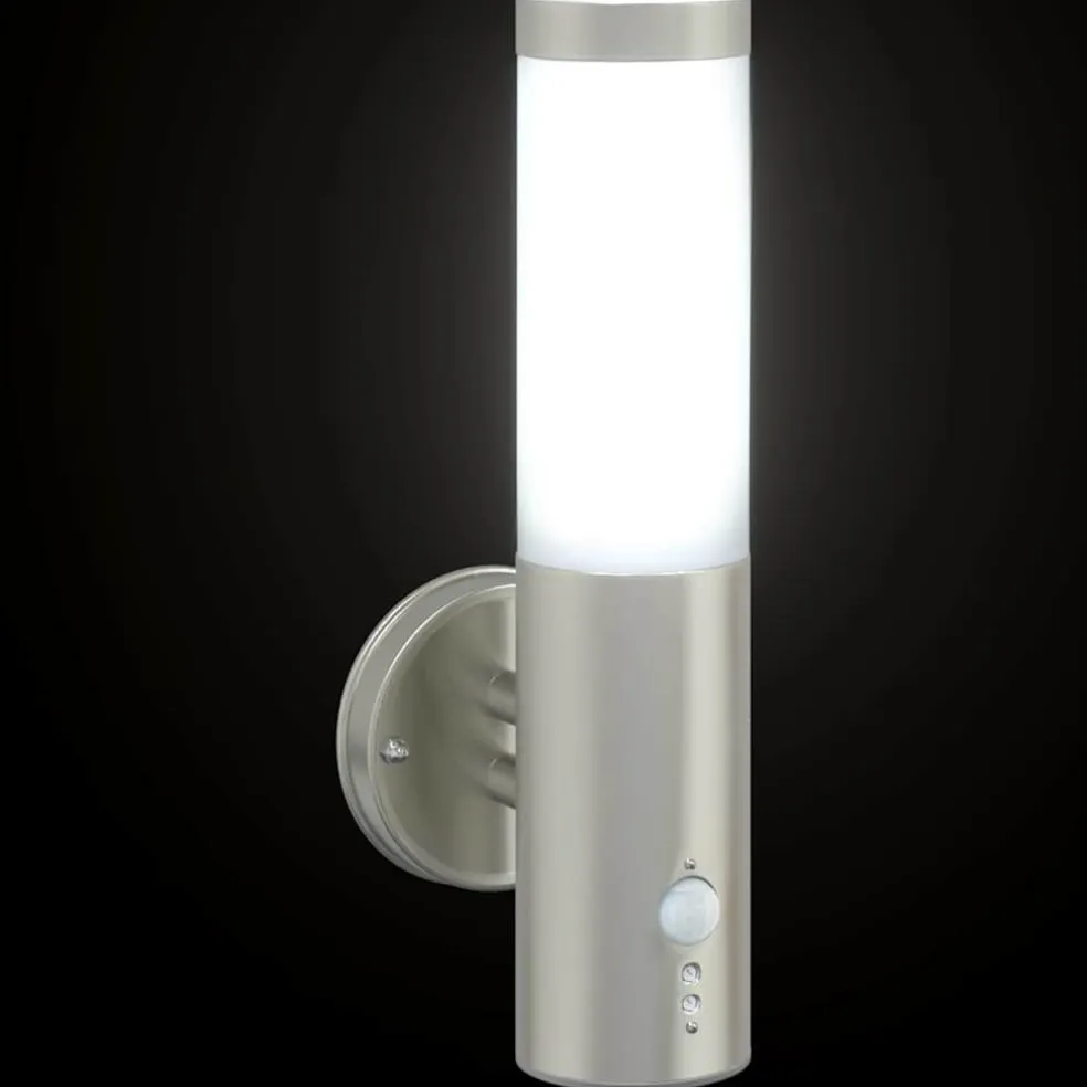 vidaXL Buiten Wandlamp zilver 15 x 7,5 x 33 cm