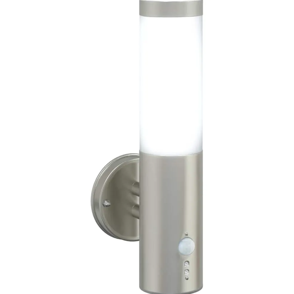 vidaXL Buiten Wandlamp zilver 15 x 7,5 x 33 cm