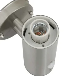 vidaXL Buiten Wandlamp zilver 15 x 7,5 x 33 cm
