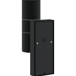 vidaXL Buiten Wandlamp Zwart 7 x 10 x 22 cm RVS en Glas