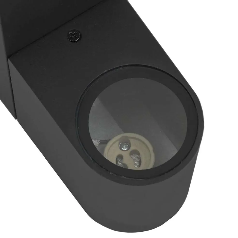 vidaXL Buiten Wandlamp Zwart 12 x 7 x 15 cm Roestvrij staal