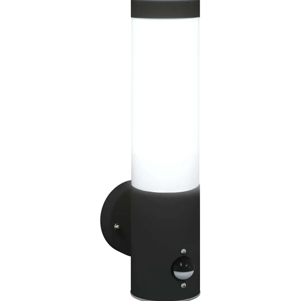 vidaXL Buiten Wandlamp Zwart 12 x 8,5 x 29 cm