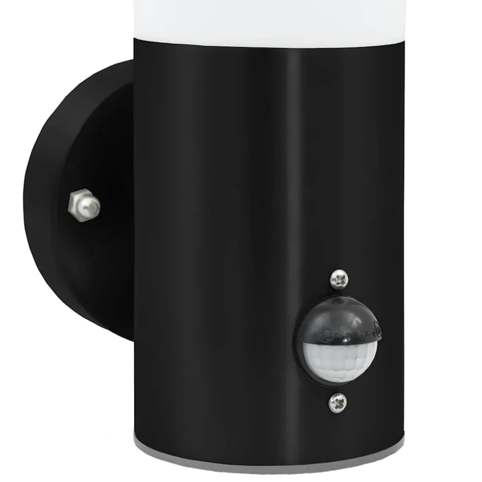 vidaXL Buiten Wandlamp Zwart 12 x 8,5 x 29 cm