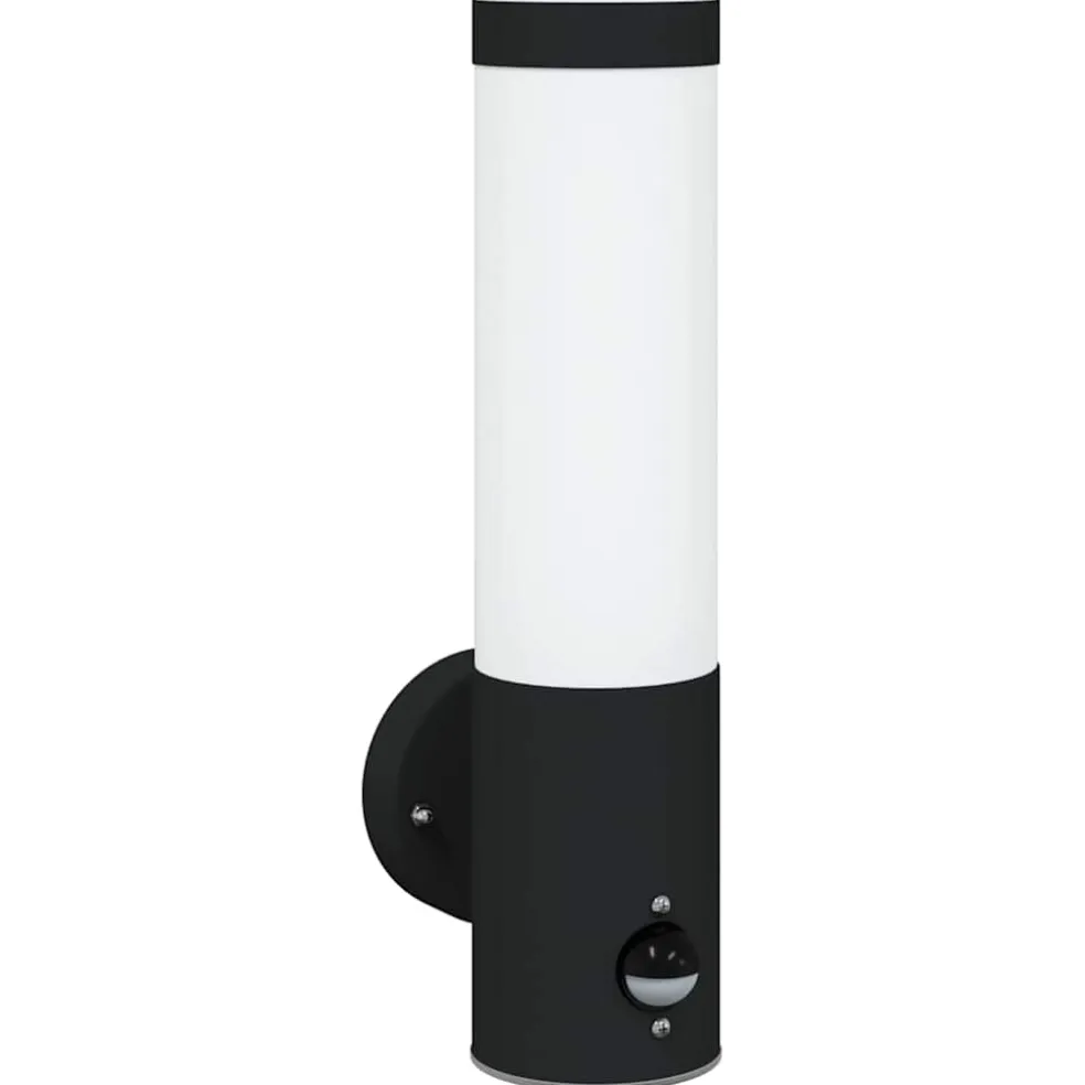 vidaXL Buiten Wandlamp Zwart 12 x 8,5 x 29 cm